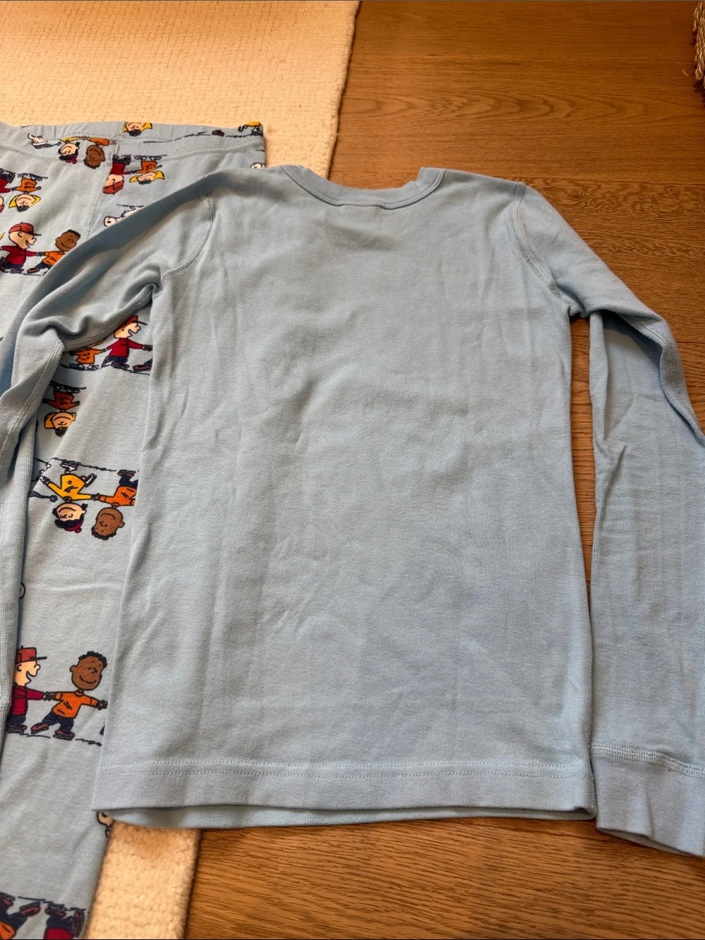 Hanna Anderrson Light Blue Kids Pajama Set with Snoopy Peanuts Graphic